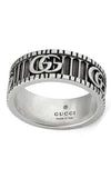 GUCCI GG Marmont Double G Aged Silver Ring YBC551899001 | Bandiera Jewellers Toronto and Vaughan