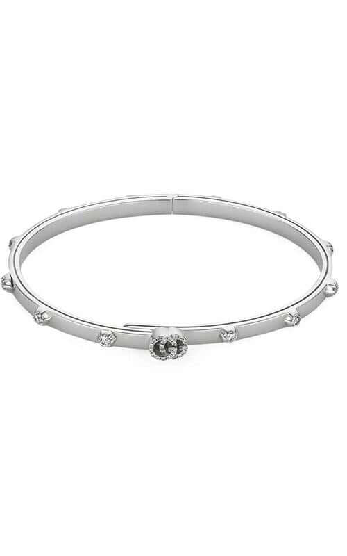 GUCCI GG Running 18k White Gold &amp; Diamonds Bracelet YBA554573001017 | Bandiera Jewellers Toronto and Vaughan