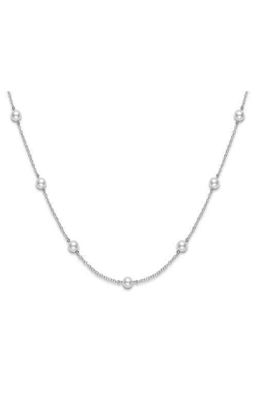 Mikimoto Tin Cup Necklace Akoya Pearls White 5mm A+ (PC158LW) | Bandiera Jewellers Toronto and Vaughan