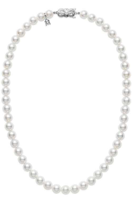 Mikimoto Strand Necklace Akoya Pearls White 8x7.5mm A (U80118W) Bandiera Jewellers