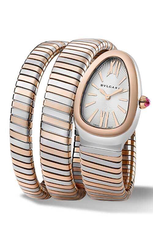 Bulgari Serpenti Tubogas Steel and Pink Gold Watch (102236) | Bandiera Jewellers Toronto and Vaughan