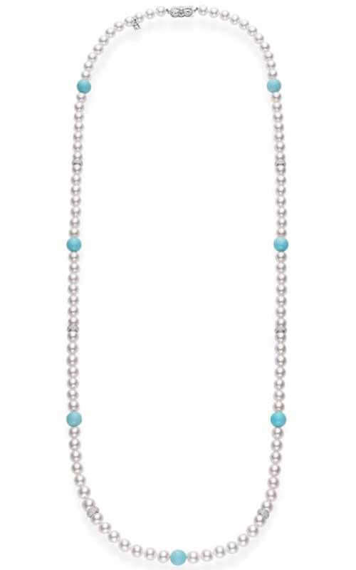 Mikimoto Color Gem Collection Strand Akoya Pearls and Turquoise (MNA10062AZXW) | Bandiera Jewellers Toronto and Vaughan