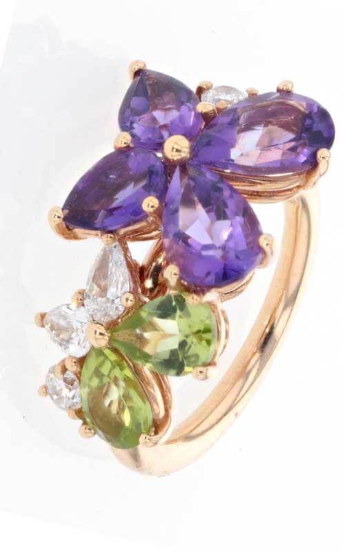 Mimi Butterfly Amethyst, Peridot &amp; Diamonds Ring (A465R8APB) | Bandiera Jewellers Toronto and Vaughan