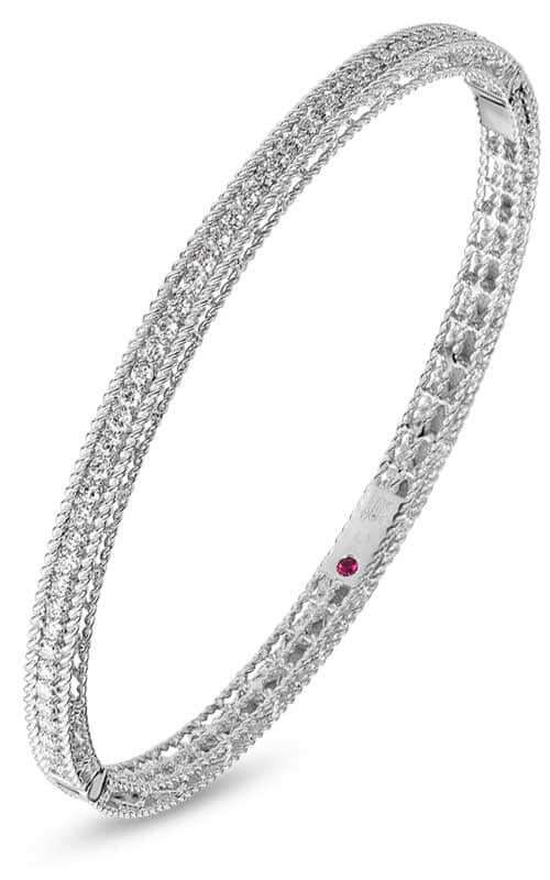 Roberto Coin Princess Bangle Diamonds and White Gold (7771359AWBAX) | Bandiera Jewellers Toronto and Vaughan