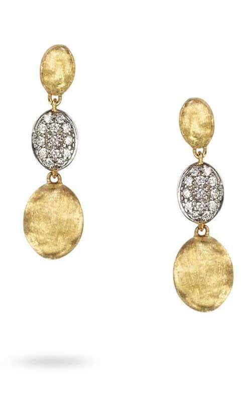 Marco Bicego Siviglia Earrings Yellow Gold and Diamonds (OB1234-B) | Bandiera Jewellers Toronto and Vaughan