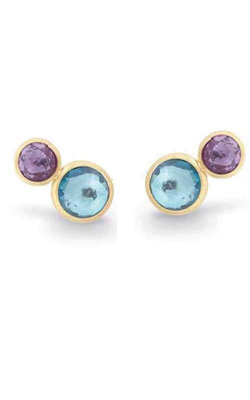 Marco Bicego Jaipur Earrings Yellow Gold, Blue Topaz &amp; Amethyst (OB1518-MIX52) | Bandiera Jewellers Toronto and Vaughan