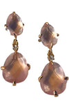 Mimi Mila Earrings Rose Gold, Pink Quartz and Diamond (O578R8QB) | Bandiera Jewellers Toronto and Vaughan