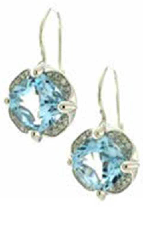 Mimi Cocktail White Gold, Blue Topaz and Diamonds Earrings (O561B015B) | Bandiera Jewellers Toronto and Vaughan
