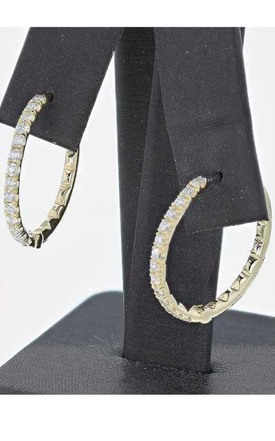 Roberto Coin Yellow Gold and Diamonds Earrings (000050AYWEX0) | Bandiera Jewellers Toronto and Vaughan