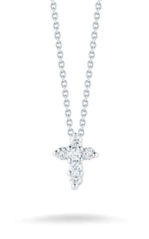 Roberto Coin Large Baby Cross White Gold and Diamonds Pendant (001154AWCHX0) | Bandiera Jewellers Toronto and Vaughan