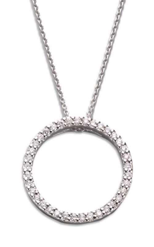 Roberto Coin Small Circle Pendant White Gold and Diamonds (001259AWCHX0) | Bandiera Jewellers Toronto and Vaughan