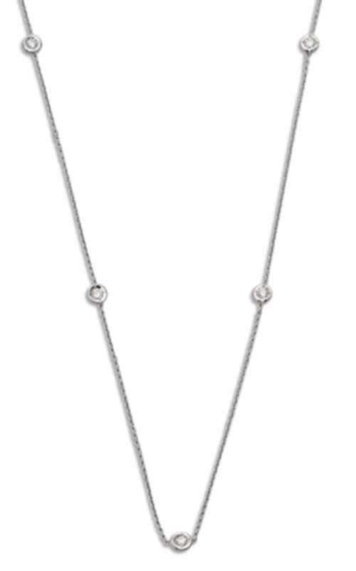 Roberto Coin 5 Station White Gold and Diamonds Necklace (001316AWCHD0) | Bandiera Jewellers Toronto and Vaughan