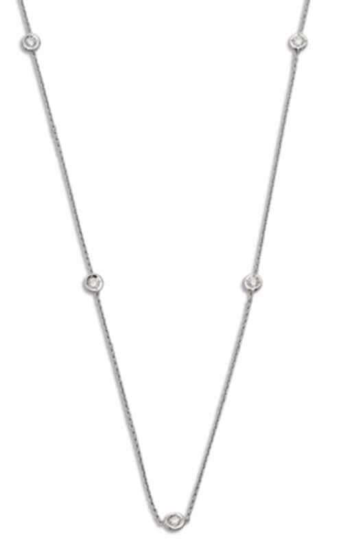 Roberto Coin 5 Station White Gold and Diamonds Necklace (001316AWCHD0) | Bandiera Jewellers Toronto and Vaughan