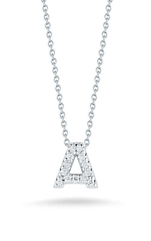 Roberto Coin Love Letter A Pendant White Gold and Diamonds (001634AWCHXA) | Bandiera Jewellers Toronto and Vaughan