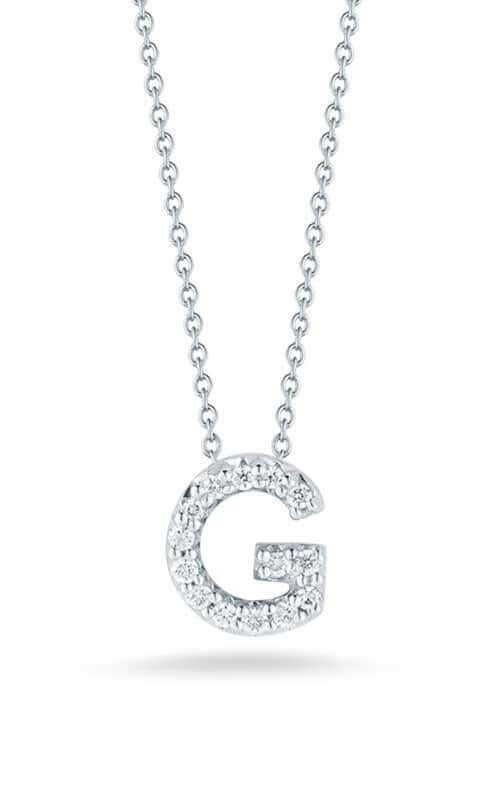 Roberto Coin Love Letter G Pendant White Gold and Diamonds (001634AWCHXG) | Bandiera Jewellers Toronto and Vaughan