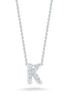 Roberto Coin Love Letter K Pendant White Gold and Diamonds (001634AWCHXK) | Bandiera Jewellers Toronto and Vaughan