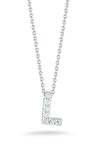 Roberto Coin Love Letter L White Gold and Diamonds Pendant (001634AWCHXL) | Bandiera Jewellers Toronto and Vaughan