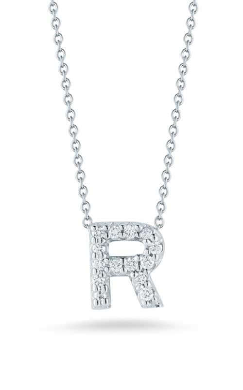 Roberto Coin Love Letter R White Gold and Diamonds Pendant (001634AWCHXR) | Bandiera Jewellers Toronto and Vaughan