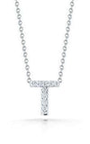 Roberto Coin Love Letter T White Gold and Diamonds Pendant (001634AWCHXT) | Bandiera Jewellers Toronto and Vaughan