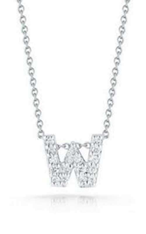 Roberto Coin Love Letter W Pendant White Gold and Diamonds (001634AWCHXW) | Bandiera Jewellers Toronto and Vaughan