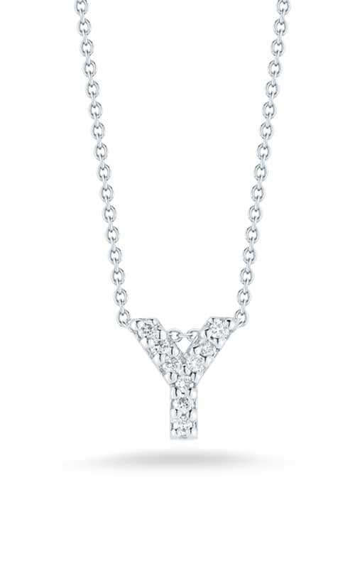 Roberto Coin Love Letter Y White Gold and Diamonds Pendant (001634AWCHXY) | Bandiera Jewellers Toronto and Vaughan