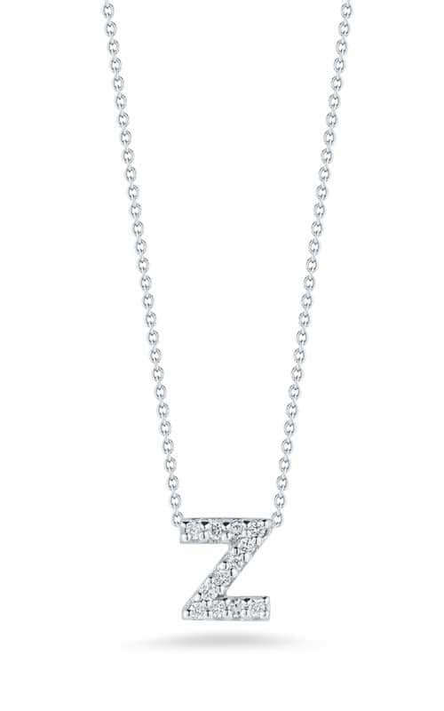 Roberto Coin Love Letter Z White Gold and Diamonds Pendant (001634AWCHXZ) | Bandiera Jewellers Toronto and Vaughan