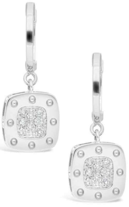 Roberto Coin Pois Moi Earrings White Gold and Diamonds (7771199AWERX) | Bandiera Jewellers Toronto and Vaughan