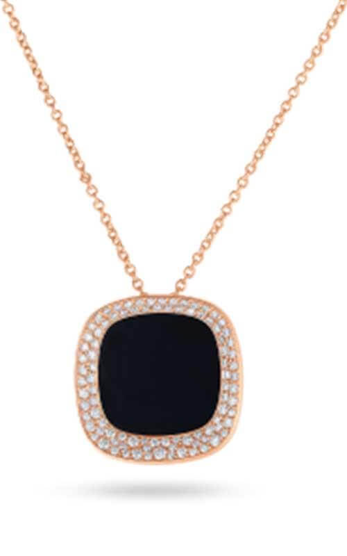 Roberto Coin Carnaby St.Rose Gold, Black Jade and Diamonds Necklace (8882196AXCHX) | Bandiera Jewellers Toronto and Vaughan