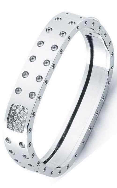 Roberto Coin Pois Mois White Gold and Diamonds Bangle (888536AWBAXS) | Bandiera Jewellers Toronto and Vaughan