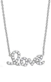 Roberto Coin Tiny Treasures Love Letter Necklace White Gold and Diamond (000994AWCHX0) | Bandiera Jewellers Toronto and Vaughan