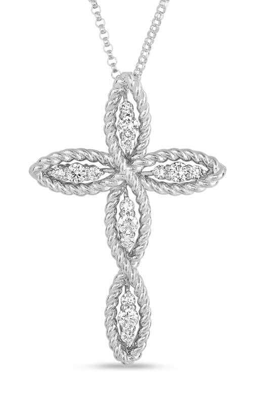 Roberto Coin New Barroco Necklace White Gold and Diamonds (7771269AW18X) | Bandiera Jewellers Toronto and Vaughan