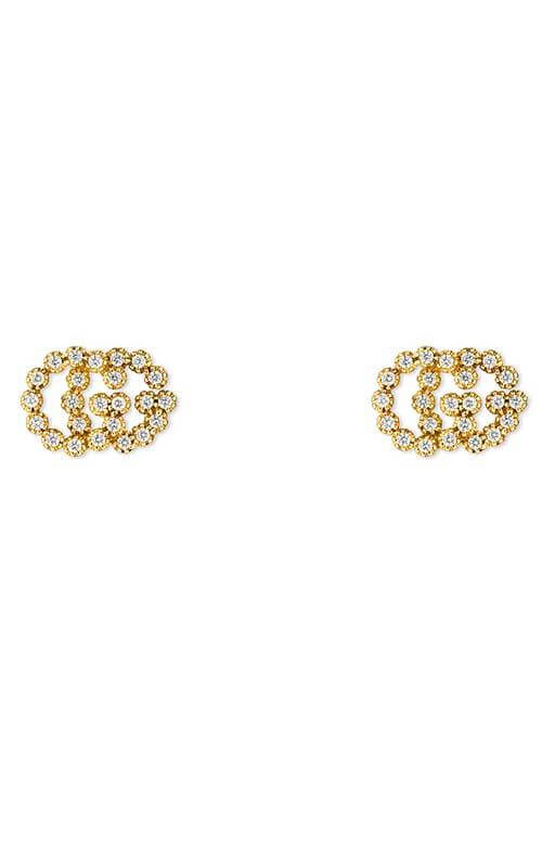 Gucci GG Running Stud Earrings 18k Yellow Gold &amp; Diamonds YBD48167600100U | Bandiera Jewellers Toronto and Vaughan