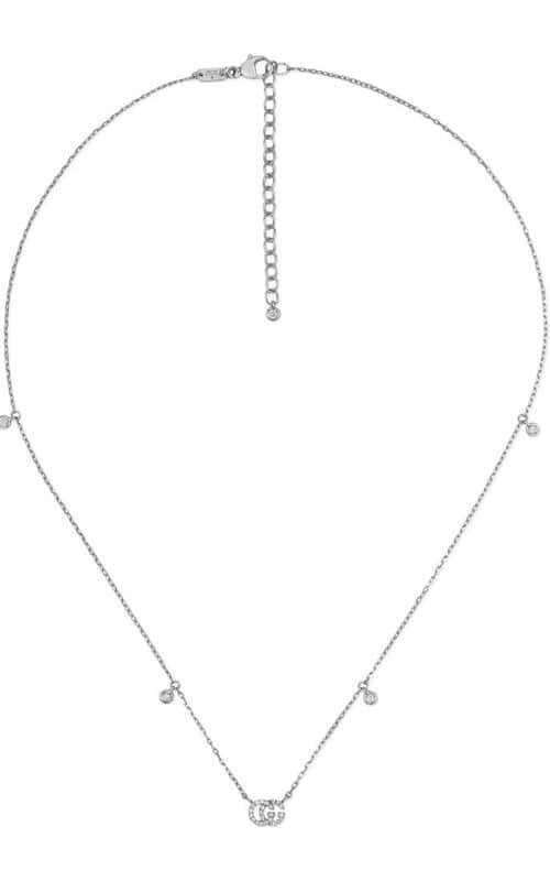 Gucci Running G Necklace White Gold and Diamonds (YBB47923100100U) | Bandiera Jewellers Toronto and Vaughan