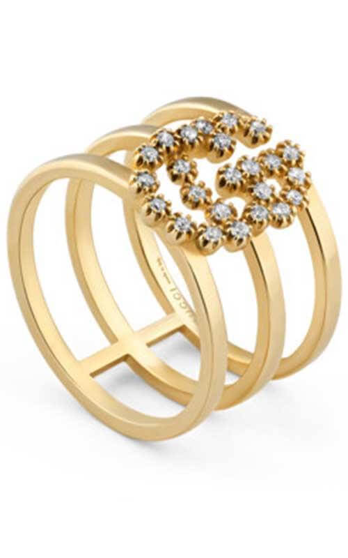 GUCCI GG Running Ring in yellow gold with diamonds YBC481653001 | Bandiera Jewellers Toronto and Vaughan