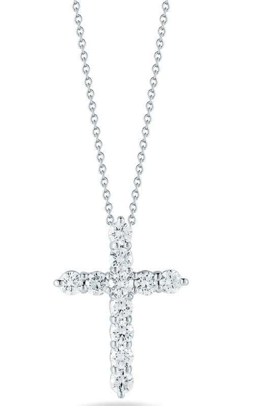 Roberto Coin Cross Pendant White Gold and Diamond (000856AWCHX0) | Bandiera Jewellers Toronto and Vaughan