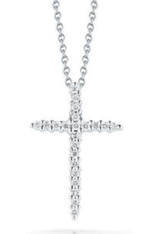 Roberto Coin Silver Cross Pendant White Gold and Diamond (001618AWCHX0) | Bandiera Jewellers Toronto and Vaughan