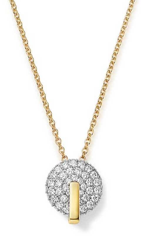 Roberto Coin Gold and Diamond Disk Necklace (8882315AX18X) | Bandiera Jewellers Toronto and Vaughan