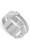 Marco Bicego Masai Ring 2 Row White Gold and Diamond AG324-B2 | Bandiera Jewellers Toronto and Vaughan