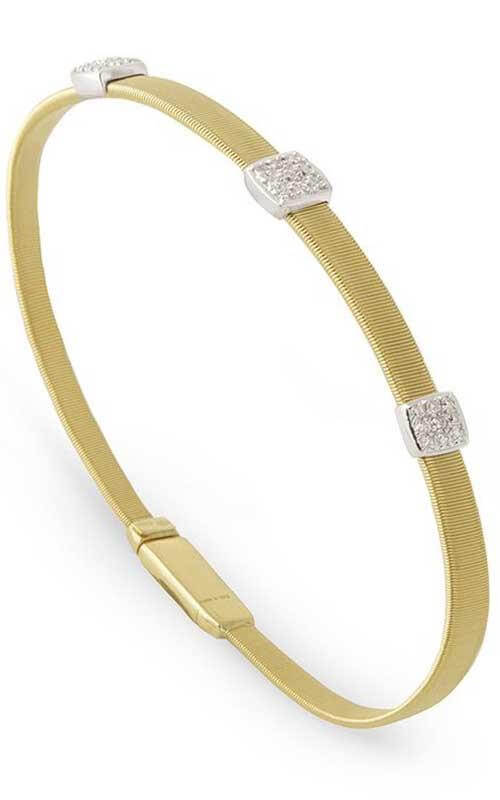 Marco Bicego Masai Bracelet 1 Row Yellow Gold and Diamond (BG731 B) | Bandiera Jewellers Toronto and Vaughan