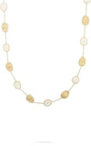 Marco Bicego Lunaria Necklace Yellow Gold and White Mother of Pearl (CB2099 MPW) | Bandiera Jewellers Toronto and Vaughan