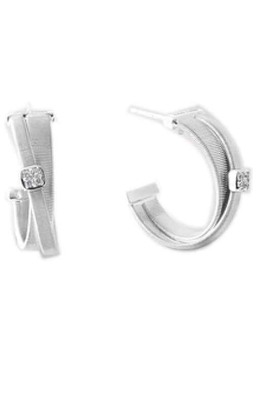 Marco Bicego Masai Earrings 2 Row White Gold and Diamond (OG349 B) | Bandiera Jewellers Toronto and Vaughan