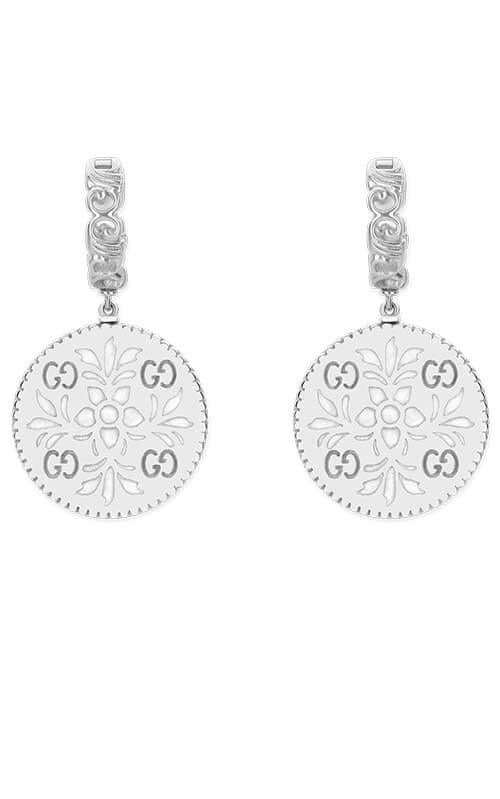 Gucci Icon Blooms Earrings White Gold &amp; Enamel (YBD47936900200U) | Bandiera Jewellers Toronto and Vaughan