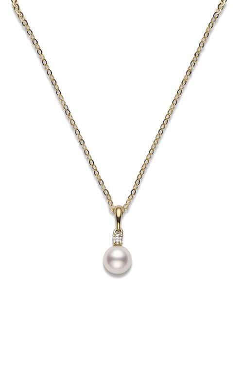 Mikimoto Everyday Essentials Akoya Pearl and Diamond Pendant PPS702DK | Bandiera Jewellers Toronto and Vaughan