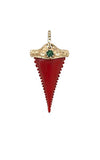 Gucci Shark Tooth Red Coral and Green Resin Gold Charm (YBG46202700100U) | Bandiera Jewellers Toronto and Vaughan