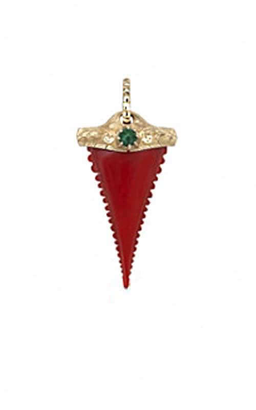 Gucci Shark Tooth Red Coral and Green Resin Gold Charm (YBG46202700100U) | Bandiera Jewellers Toronto and Vaughan