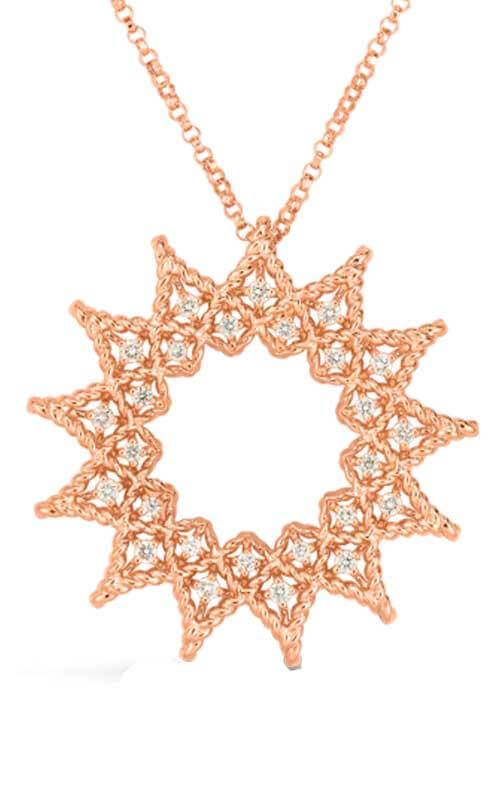 Roberto Coin Roman Barocco Rose Gold &amp; Diamond Starburst Necklace (7772049AXCHX) | Bandiera Jewellers Toronto and Vaughan