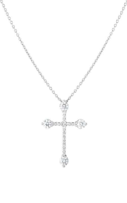Roberto Coin Gold and Diamonds Small Cross Necklace (111363AWCHX0) | Bandiera Jewellers Toronto and Vaughan