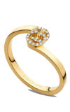 GUCCI GG Running 18k Yellow Gold & Diamond Stacking Ring YBC457127002014 | Bandiera Jewellers Toronto and Vaughan