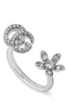 GUCCI Flora 18k White Gold & Diamonds Ring YBC582019001014 | Bandiera Jewellers Toronto and Vaughan